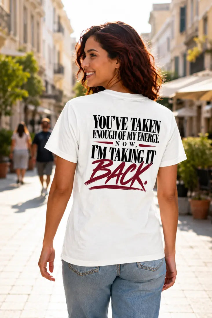 T-shirt à message porté en ville