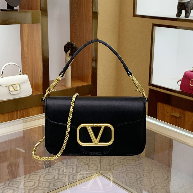 Bag Women Fashion Luxury Minimalist High-end Shoulder Crossbody Bag Genuine Leather Stylish Versatile Chain Small Square Bag