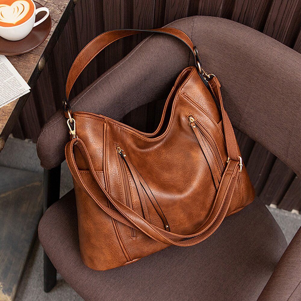 New Women Fashion Purses And Handbags PU Leather Shoulder Bag Sac Femme Large Capacity Sling Bag Office Lady Tote Bag