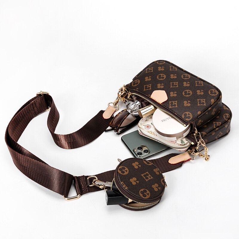 One-Shoulder Women's Bag Three-In-One Mahjong Bag Broadband Messenger Bag Small Bag Three-Piece Bag Bags Women Brand