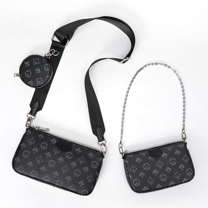 One-Shoulder Women's Bag Three-In-One Mahjong Bag Broadband Messenger Bag Small Bag Three-Piece Bag Bags Women Brand